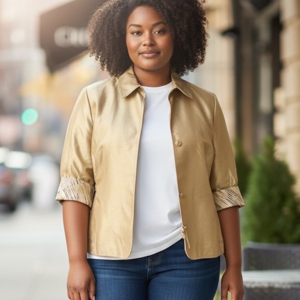 Cato Gold Blazer Jacket